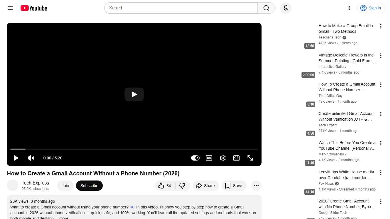 How to Create a Gmail Account Without a Phone Number (2026) - YouTube